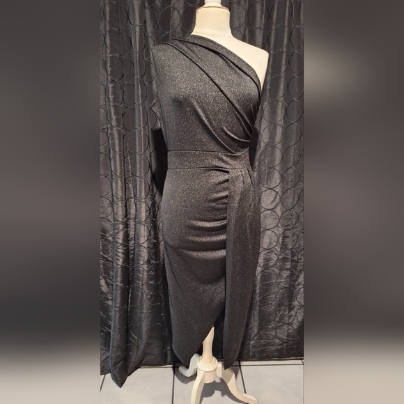 Elegant Black Shimmer Dress - Picture 1 of 5